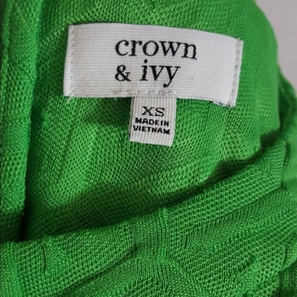 Crown & Ivy Green Popcorn Stitch Dress A-Line - Picture 5 of 5